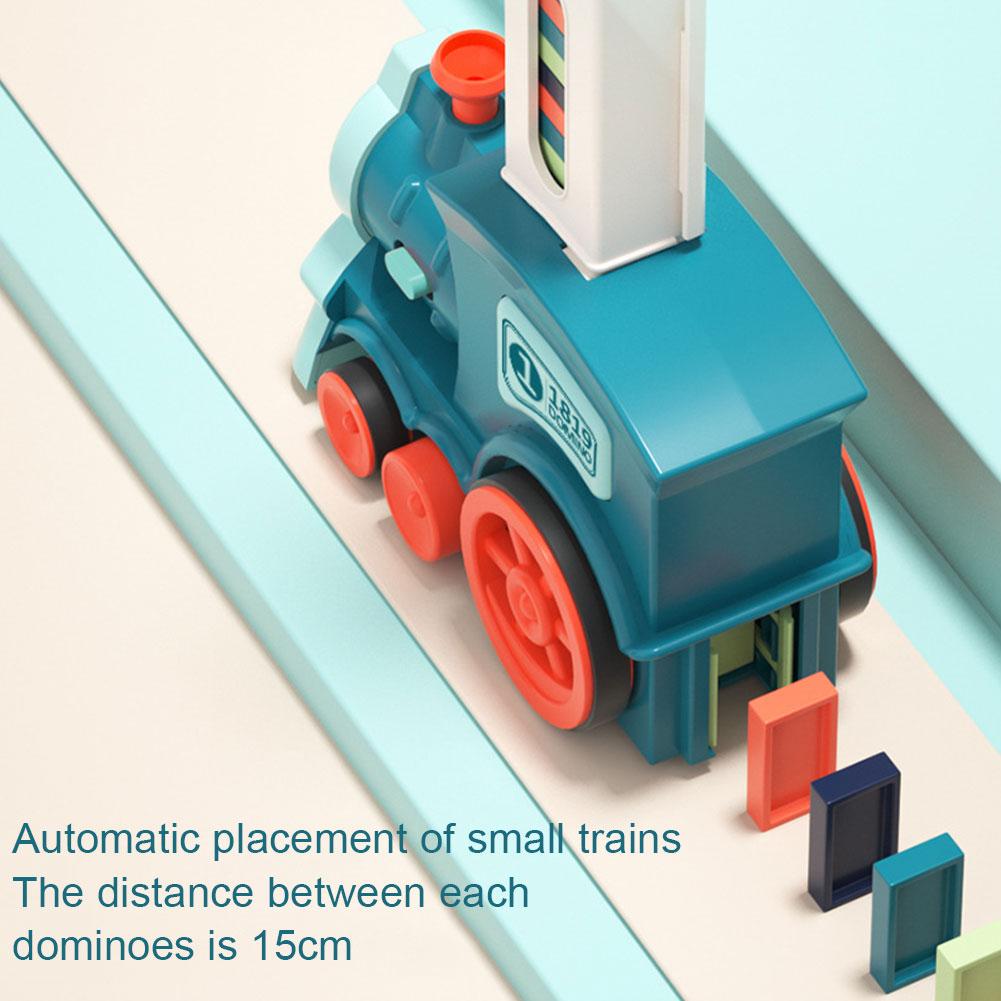 Kids Electric Domino Train Set Automatic Laying Dominoes Brick Blocks Toy Gift Educational Toys Children DIY Toy Boys Gift